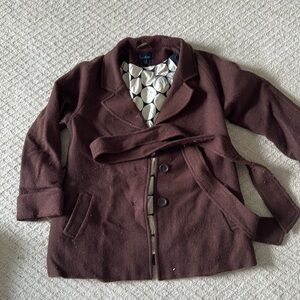 Boden brown wool pea coat